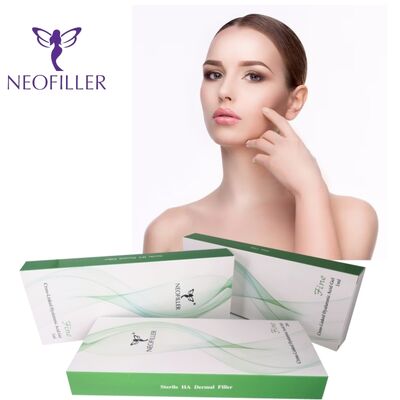 Neofiller Cross-Linked 24mg-ml Hyaluronic Acid Dermal Filler ژل تزریقی 9 تا 12 ماه طول عمر فرمول تزریقی هیپودرمک