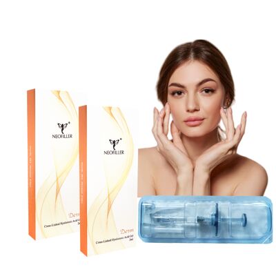 Neofiller 24mg-ml اسید هیالورونیک پرکننده پوست ژل تزریقی 9 تا 12 ماه طول عمر تزریق تقویت کننده زیر پوست