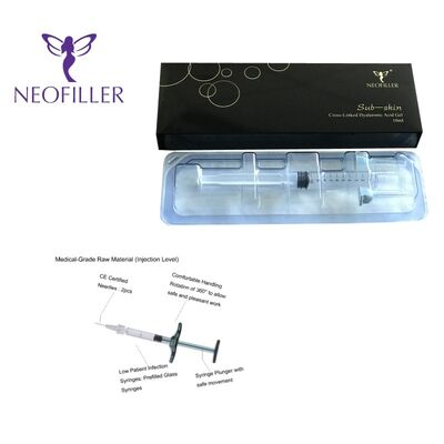 24mg-ml اسید هیالورونیک غلظت شده پرکننده پوستی ژل تزریقی زیرپوستی تزریقی بهبود حجم بافت پوست