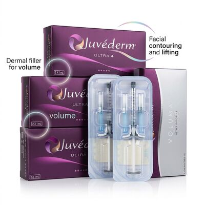 تا ۱۲ تا ۱۸ ماهگی Juvederm Dermal Filler 1ml 2 سرینج حمل و نقل DHL UPS FEDEX راه حل طولانی مدت افزایش چهره