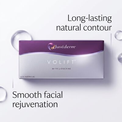 حجم 2 × 1 میلی لیتر Juvederm Voluma Filler ضد پیری پرکننده صورت برای افزایش حجم وسط صورت و بهبود شکل صورت