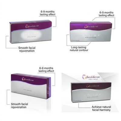 تا ۱۲ تا ۱۸ ماهگی Juvederm Dermal Filler 1ml 2 سرینج حمل و نقل DHL UPS FEDEX راه حل طولانی مدت افزایش چهره