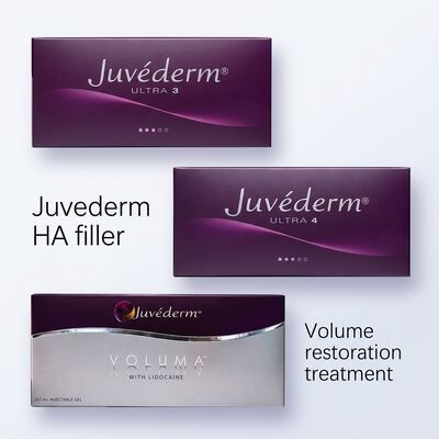 فرمولاسیون ژل Juvederm Dermal Filler 2 برابر حجم 1 میلی لیتر عمق تزریق زیرپوستی مناسب برای کاربردهای آرایشی پزشکی