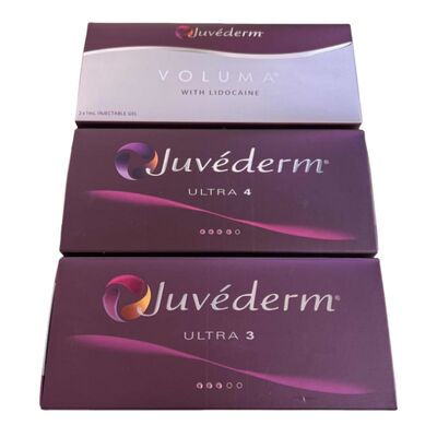 فیلر پوستی ضد چروک Juvederm 1ml سرنگ 1ml 2 سرنگ حرفه ای برای کانتورینگ و کاهش چین و چروک صورت