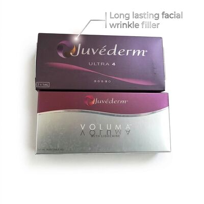 حجم شیرینی 1 میلی لیتر شیرینی Juvederm پرکننده پوست ارائه ایمنی مدت زمان 9 تا 12 ماه ایده آل برای جوان سازی پوست