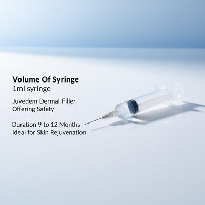 حجم شیرینی 1 میلی لیتر شیرینی Juvederm پرکننده پوست ارائه ایمنی مدت زمان 9 تا 12 ماه ایده آل برای جوان سازی پوست