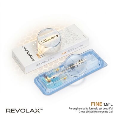 Revolax Deep Nasolabial Fold Filler Monophasic Cross-Linked Hyaluronic Acid Dermal Filler 1.1ml 24mg/ml