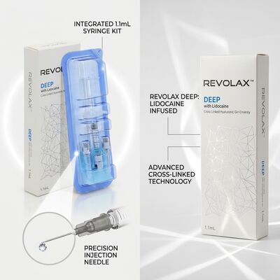 فیلر گونه Revolax Deep، فیلر پوستی اسید هیالورونیک تک فازی 1.1 میلی‌لیتر برای افزایش حجم گونه
