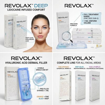 فیلر گونه Revolax Deep، فیلر پوستی اسید هیالورونیک تک فازی 1.1 میلی‌لیتر برای افزایش حجم گونه
