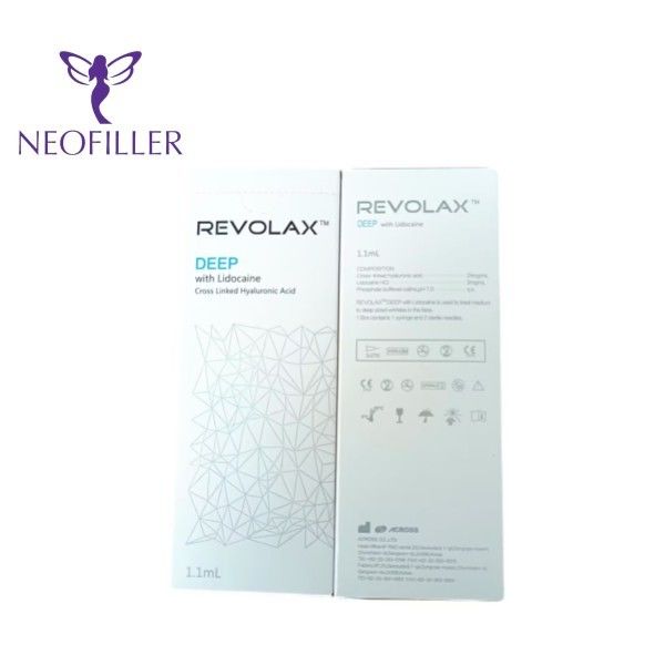 رفع چین و چروک 1.1 میلی لیتر / جعبه پرکننده پوستی Revolax تزریق اسید هیدرولیک عمیق برای صورت