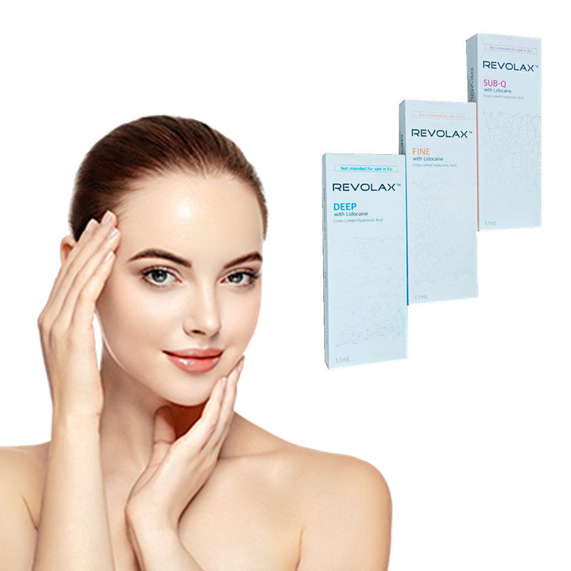 پرکننده های ظریف صورت هیالورونیک اسید Revolax 2 x 1ml برای صورت 9 تا 12 ماهه