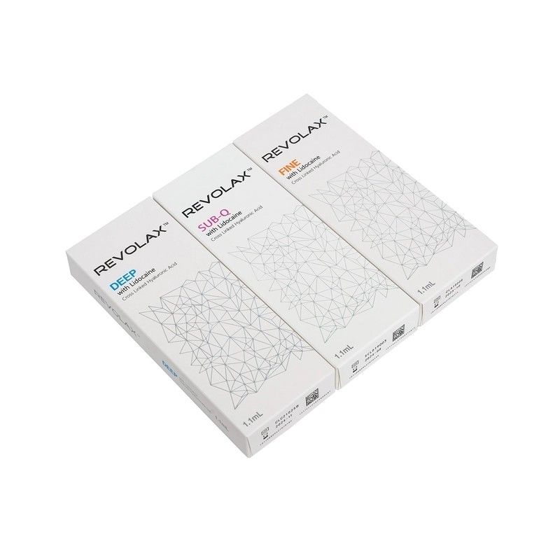 Revolax 1.1ml فیلر پوستی هیالورونیک اسید Fine Deep Subq برای صاف کردن و پر کردن