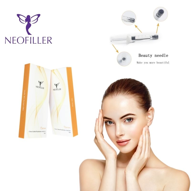 Neofiller اسید هیالورونیک پرکننده پوستی ژل تزریقی کاهش چین و چروک صورت 9 تا 12 ماه افزایش طول عمر