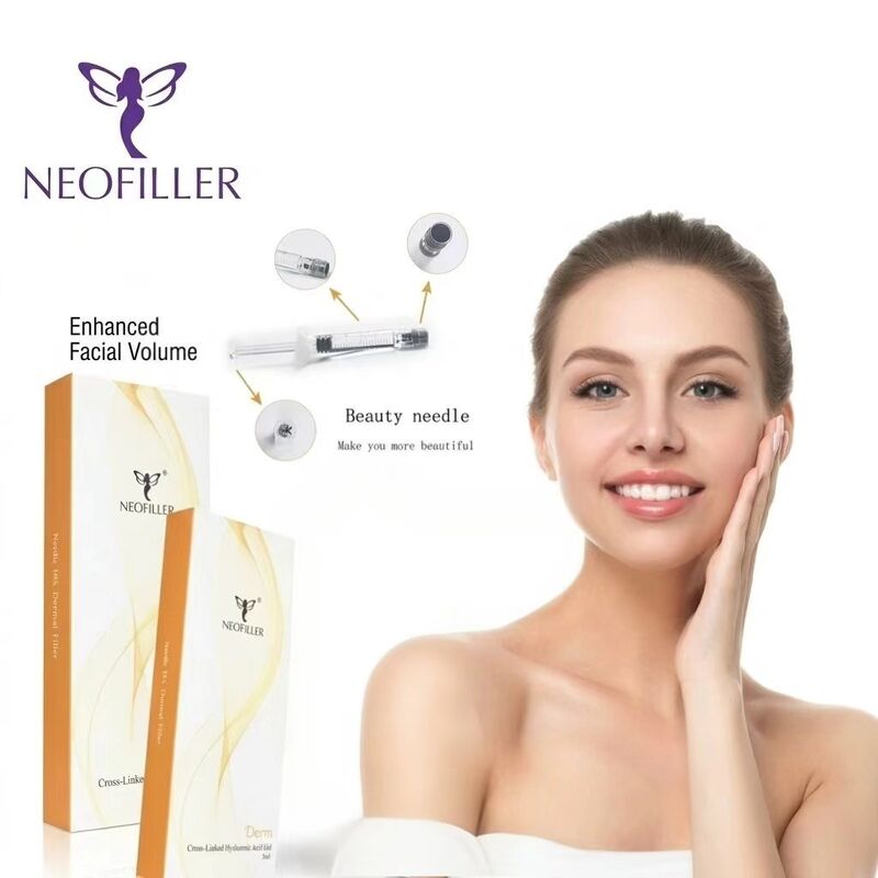 Neofiller 2 سال عمر شیلف اسید هیالورونیک پرکننده پوست آسان عمل ژل تزریقی افزایش شکل صورت
