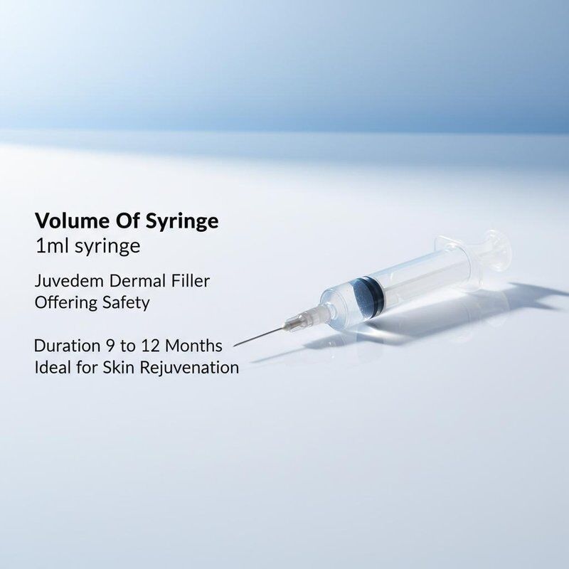 حجم شیرینی 1 میلی لیتر شیرینی Juvederm پرکننده پوست ارائه ایمنی مدت زمان 9 تا 12 ماه ایده آل برای جوان سازی پوست
