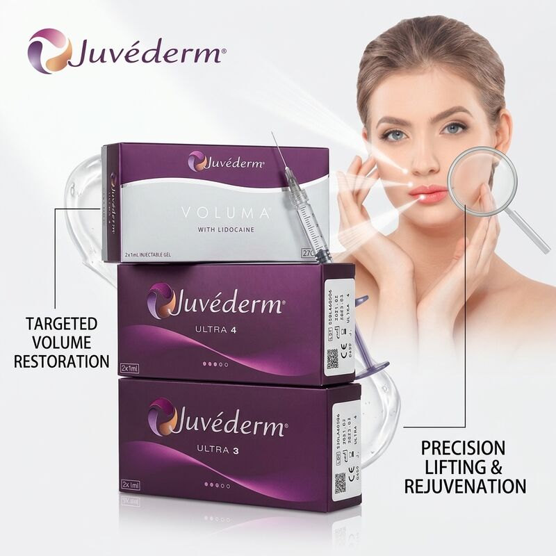 Juvederm Ultra 4 Chin Filler Hyaluronic Acid Filler درمیانی برای شکل دادن فک 24mg/ml